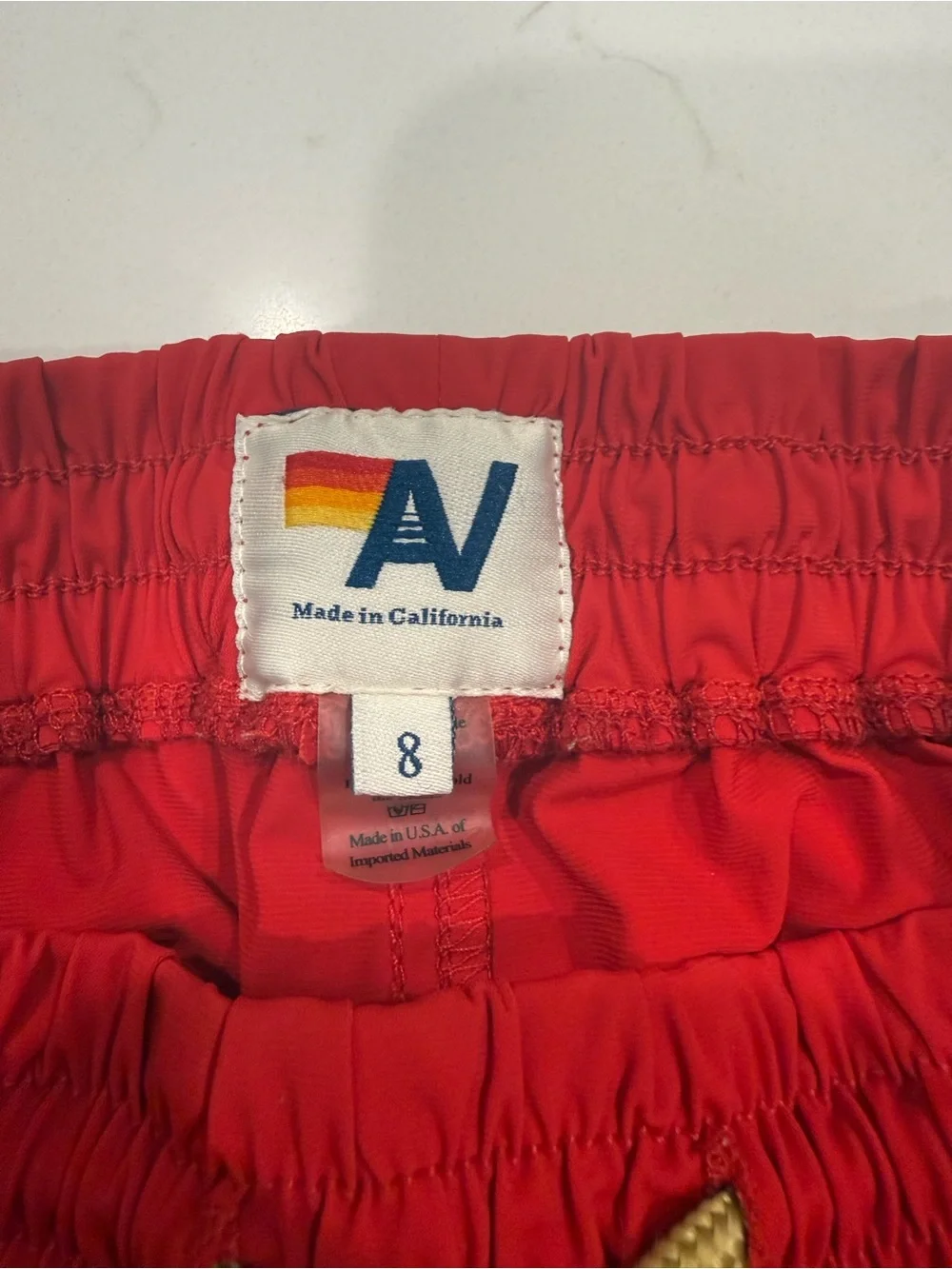 Kids Aviator Nation Red Swim Shorts